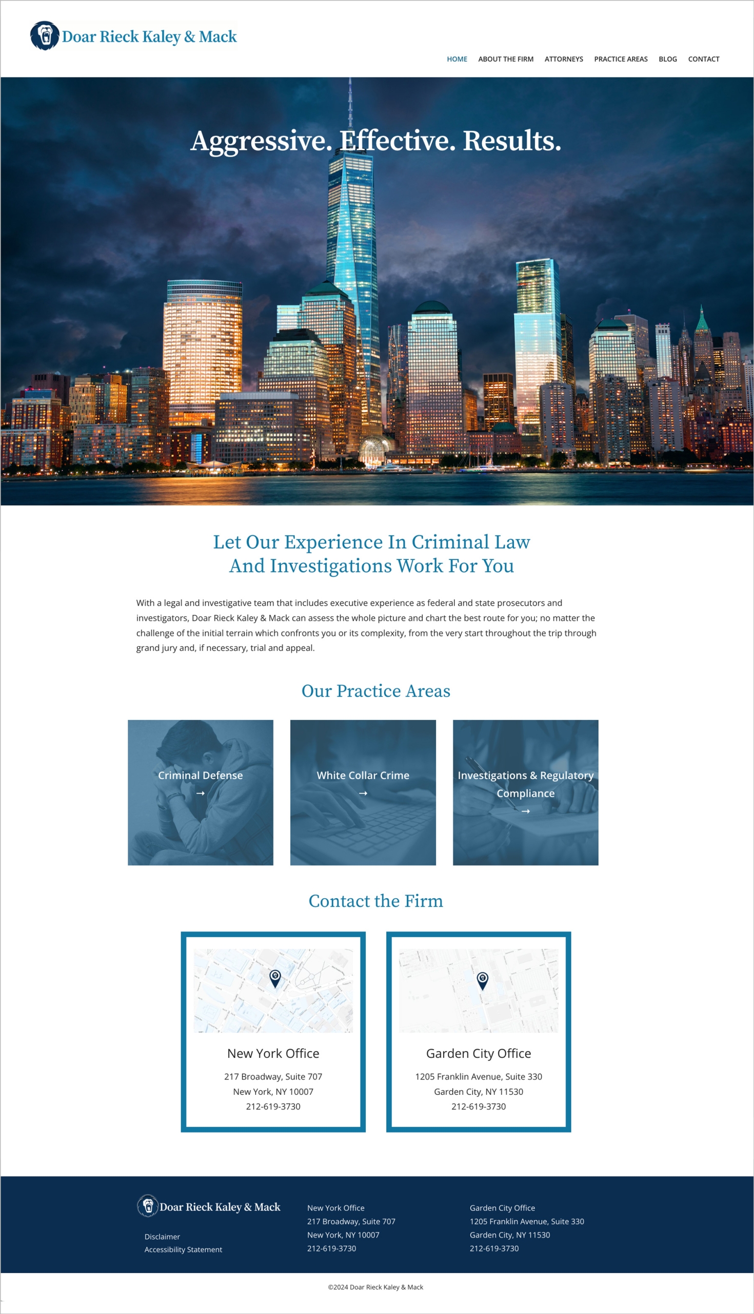 Doar Rieck Kaley & Mack website by DLS Design